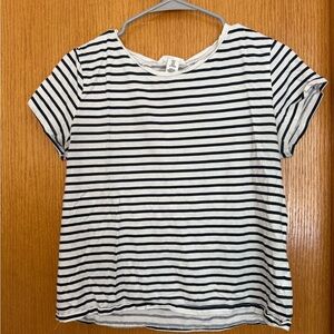 Classic Navy and White Striped Women’s Shirt